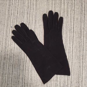 Vintage black leather gloves, small like new